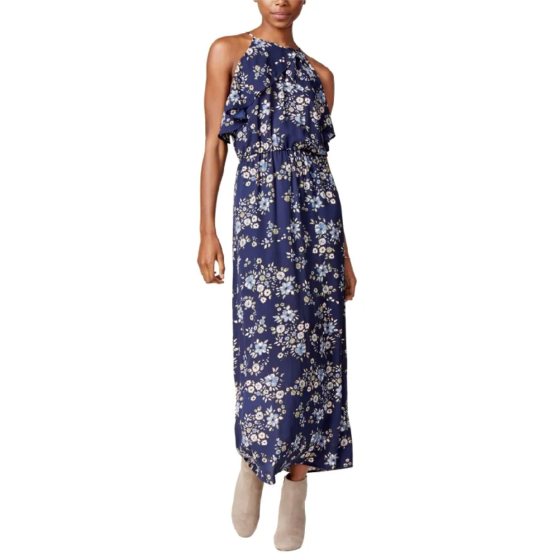 Maison Jules Womens Flounce Maxi Dress