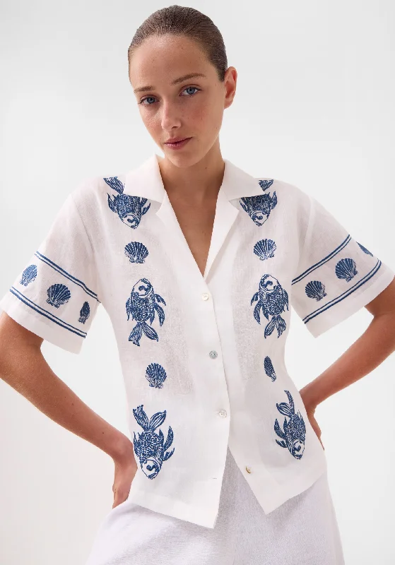 Alpheus Embroidered Shirt_White