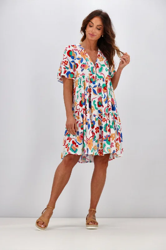 Salty Bright Daisy Mini Dress Multi