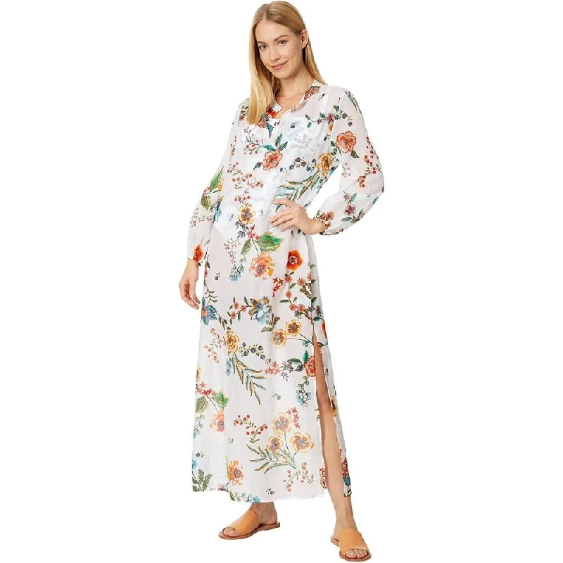 Johnny Was Women's Puff Sleeve Maxi Dress, Multi