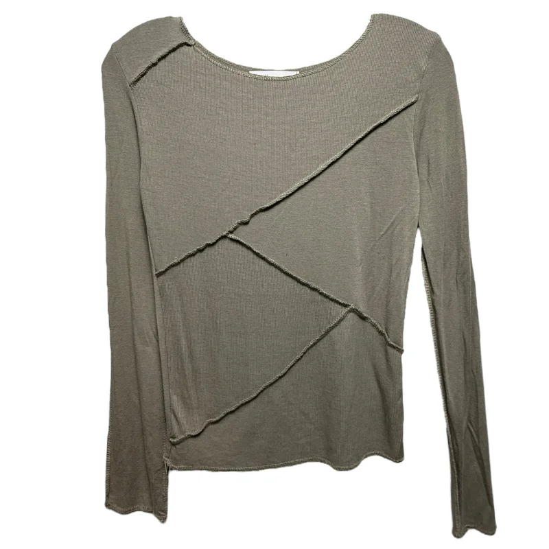 Top Long Sleeve By Oak + Fort In Green, Size: S