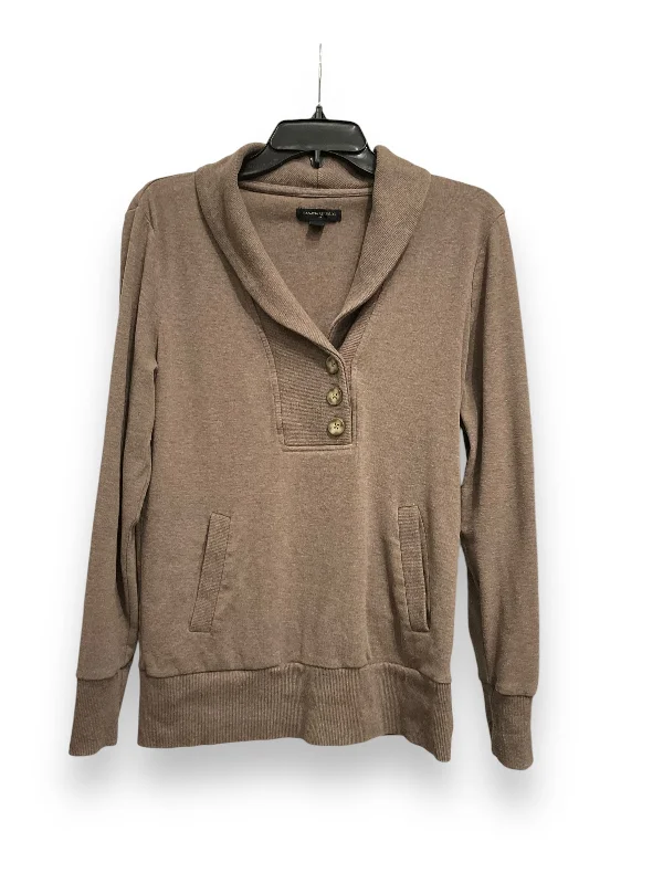 Top Long Sleeve By Banana Republic In Taupe, Size: M