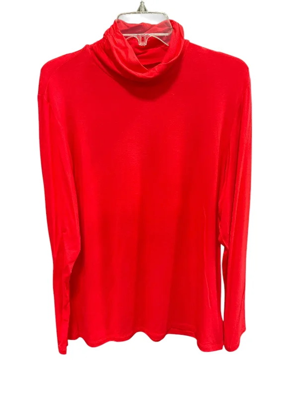 Top Long Sleeve By Jones New York In Red, Size: Xl