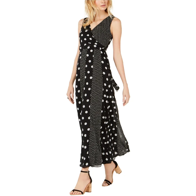 I-N-C Womens Multi-Dot Maxi Wrap Dress