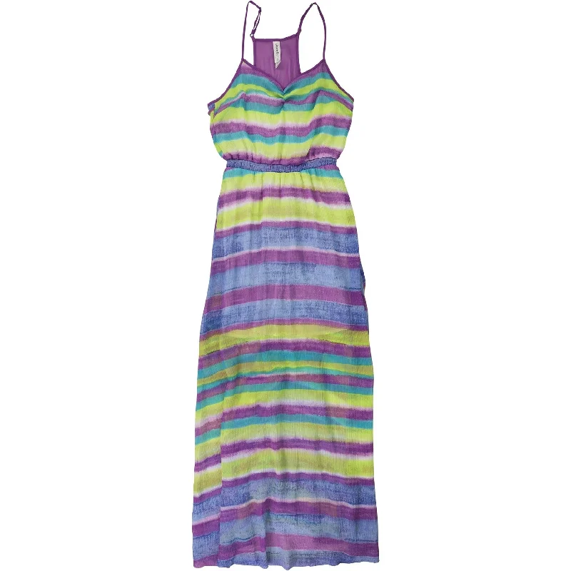 Aeropostale Womens Chiffon Maxi Dress, Multicoloured, Small