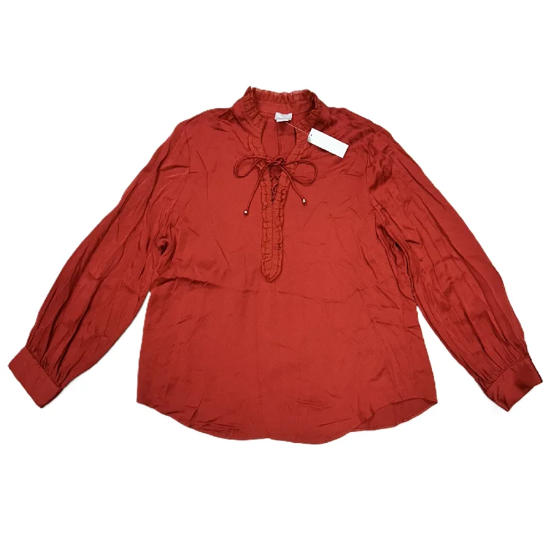 Top Long Sleeve By Chicos In Red, Size: L