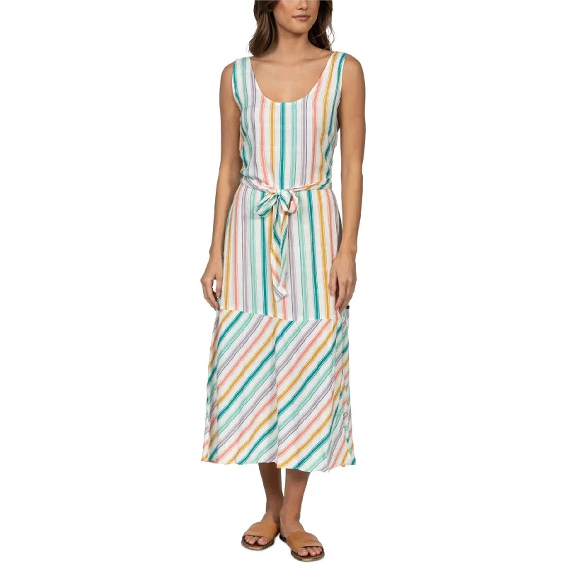 Hurley Womens Monroe High Slit Blouson Maxi Dress