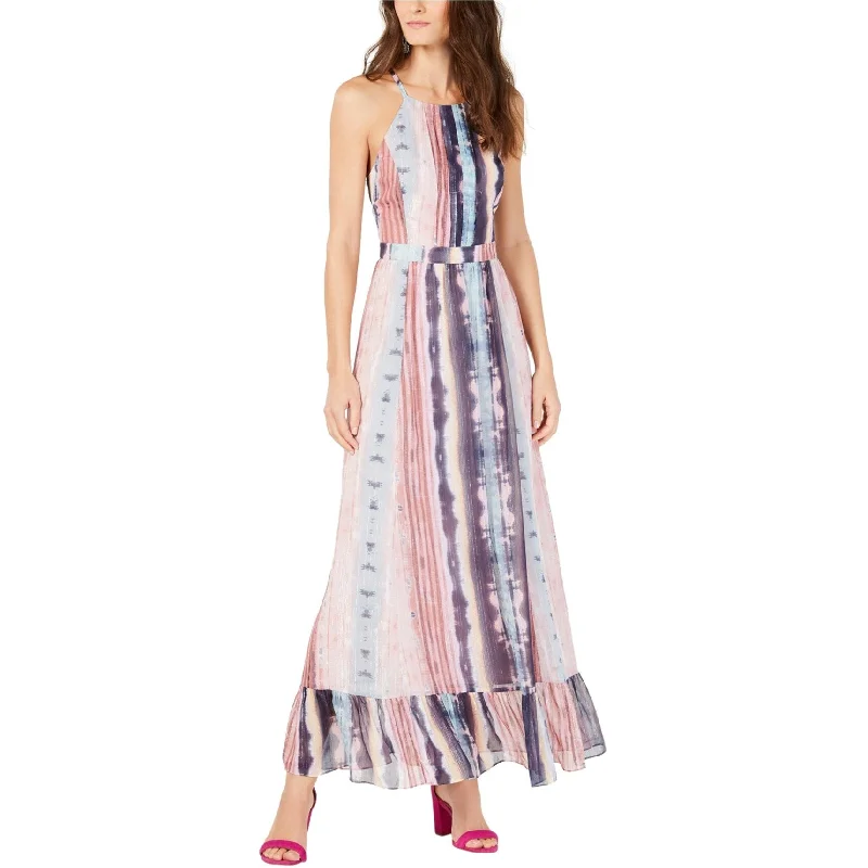 I-N-C Womens Ombre Halter Empire Maxi Dress, Multicoloured, 4