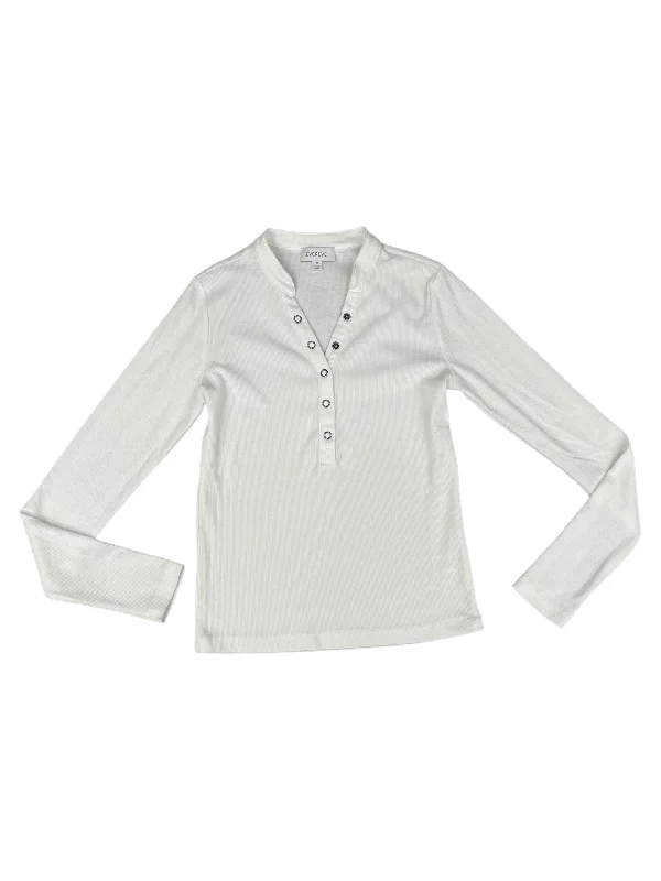 Top Long Sleeve By Evereve In White, Size: Xs