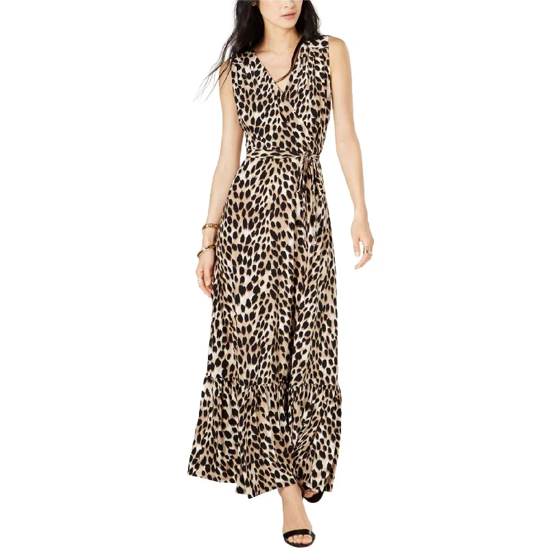 I-N-C Womens Leopard Print Maxi Dress