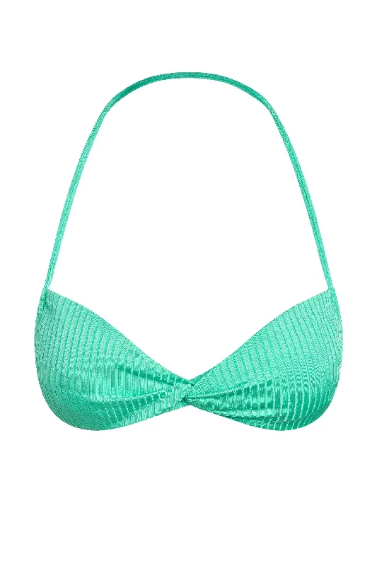 Tamarama Top - Turquoise Wide Rib