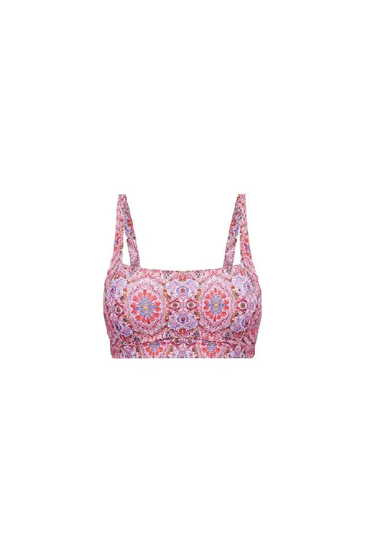 Amalfi Pink Square Neck Bikini Top