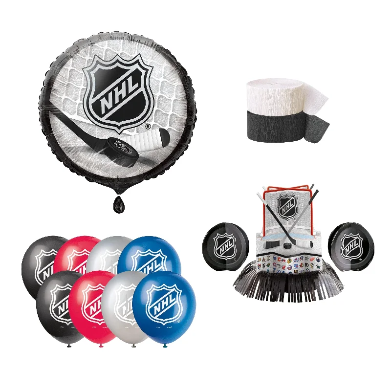 Hockey NHL Basic Decoration Party Supplies Kit, 8 Guests