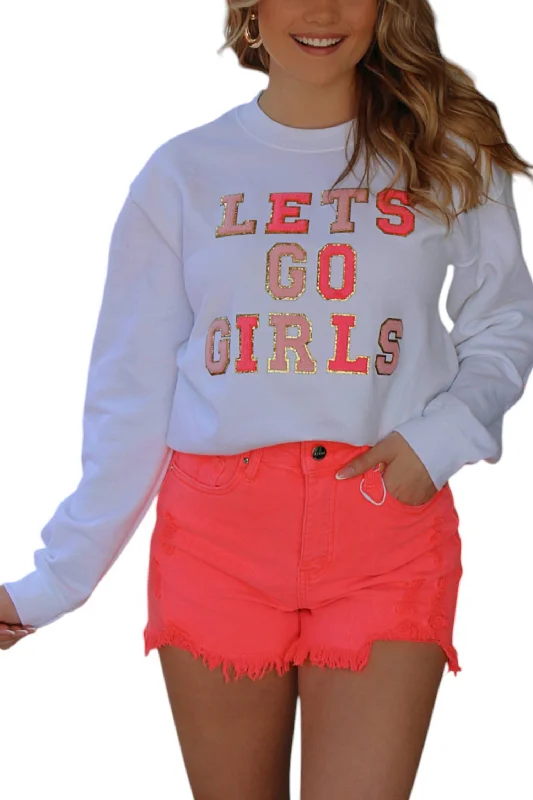 High Rise Shorts In Bright Coral