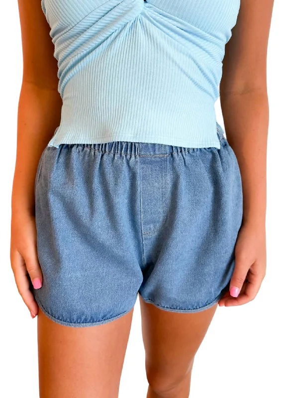 Denim Cutie Shorts In Blue