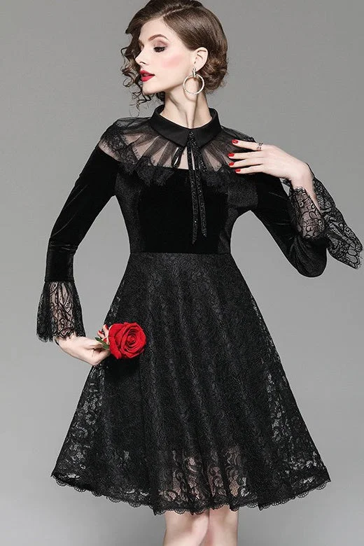 Velvet and Lace Party Dress