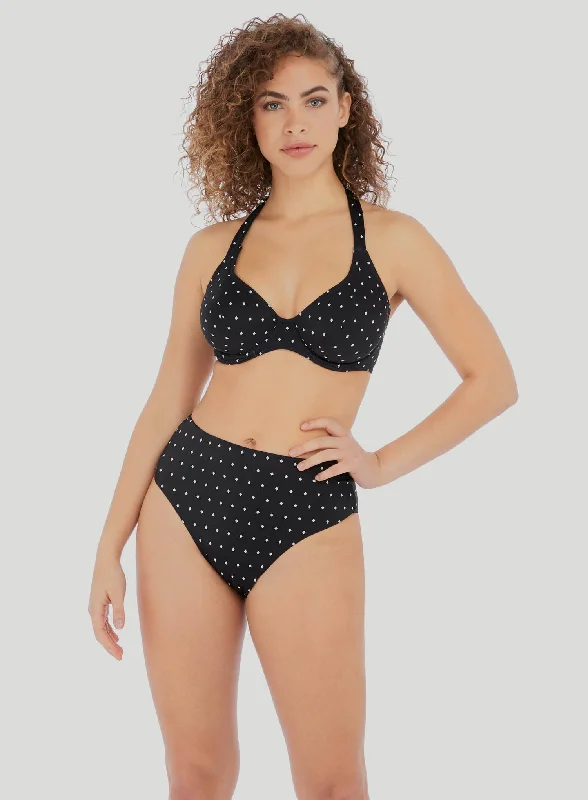 Freya Swimwear: Jewel Cove High Waist Bikini Brief Black Diamond