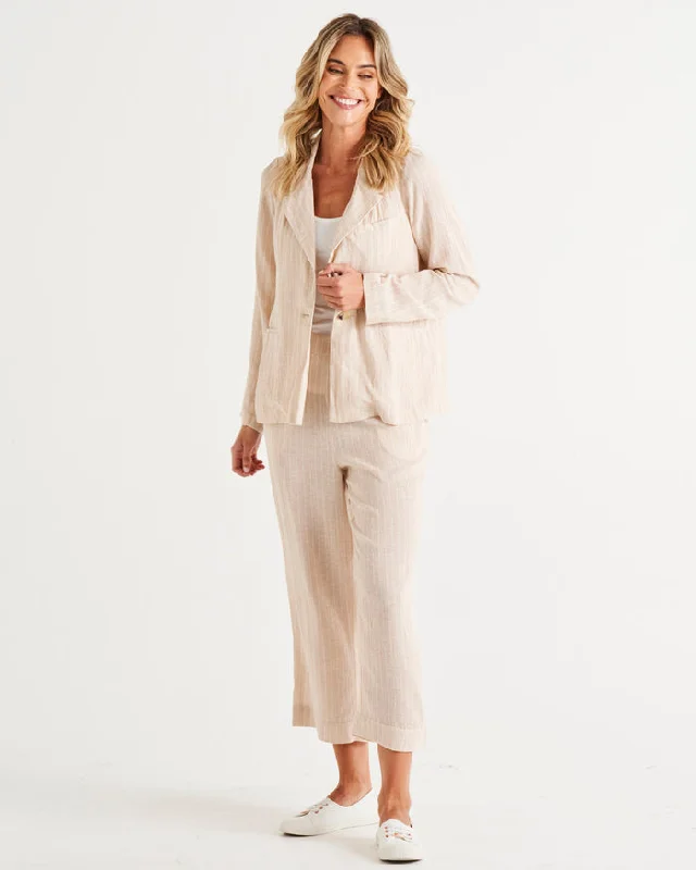 Betty Basics Lisset Blazer Natural Stripe