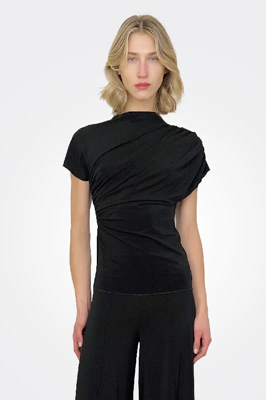 Dotta Crepe Blouse - Black