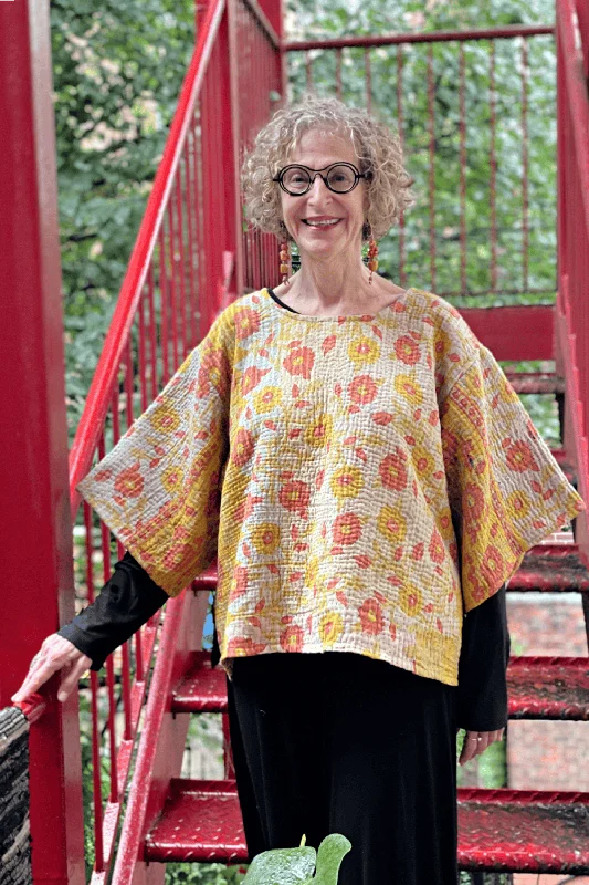 Floral Kantha Pullover