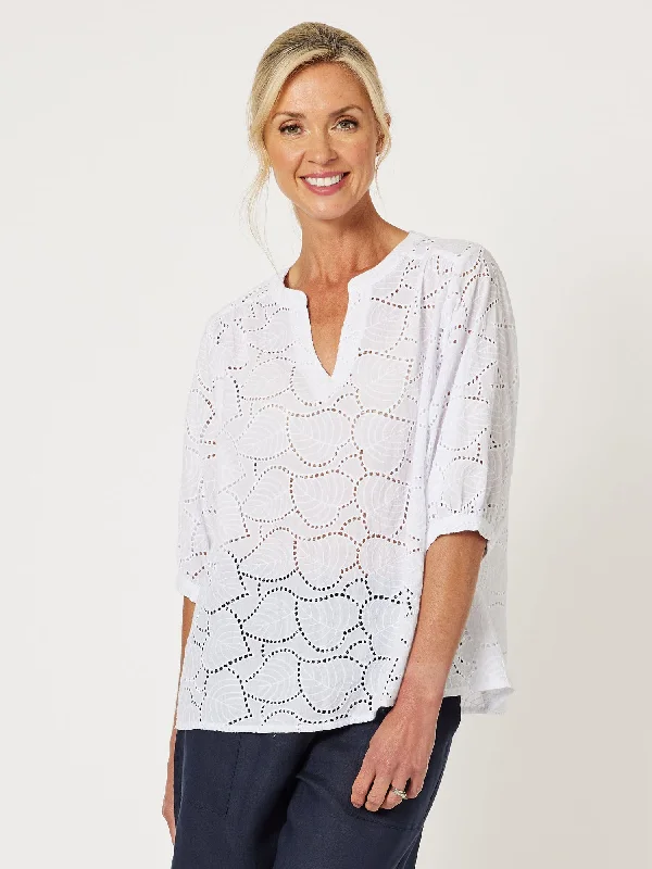 Gordon Smith Retreat Lace Top White