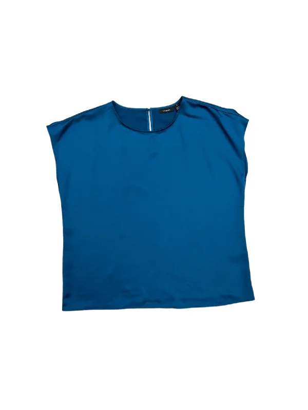 Top Short Sleeve By Halogen In Blue, Size: 1x