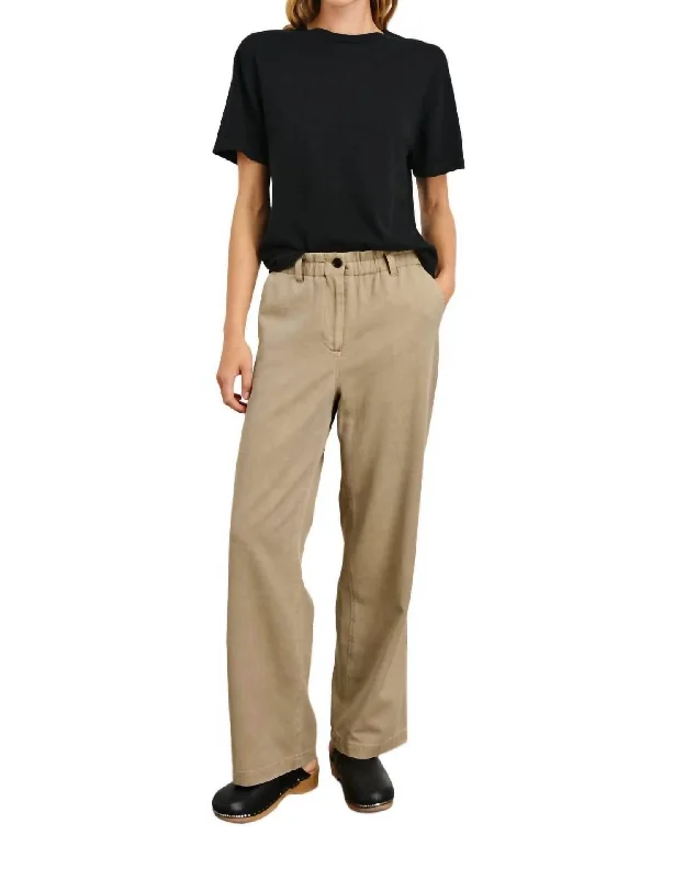 Lira Pant In Washed Camel