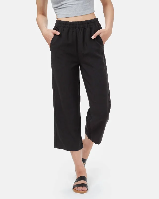 Treelinen Billow Pants In Meteorite Black