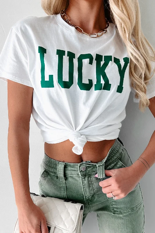 A Lucky Life Graphic T-Shirt (White)