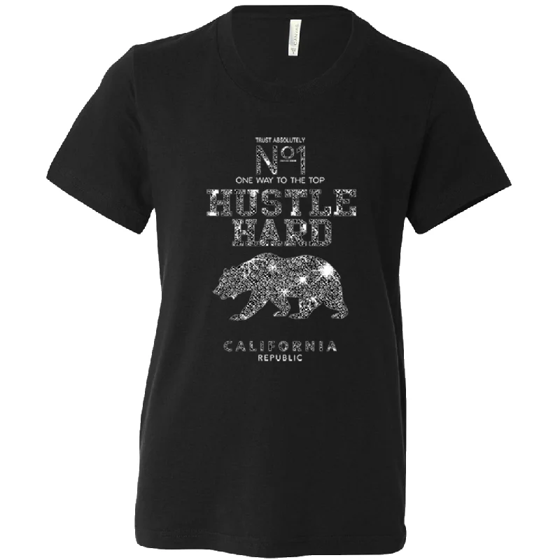 California Hustle Hard Sparkle Asst Colors Youth T-Shirt/tee