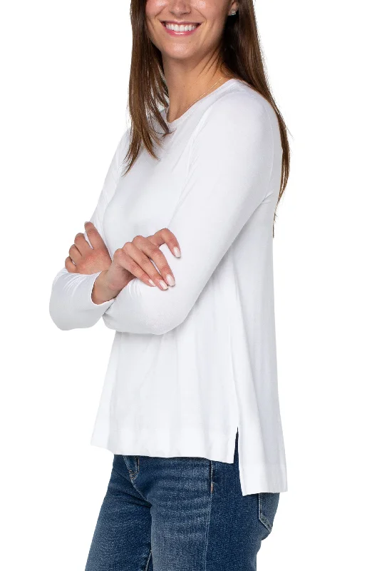 LONG SLEEVE SCOOP NECK TEE