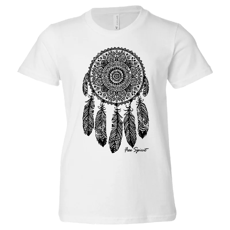 Native American Dreamcatcher Free Spirit Black Asst Colors Youth T-Shirt/tee