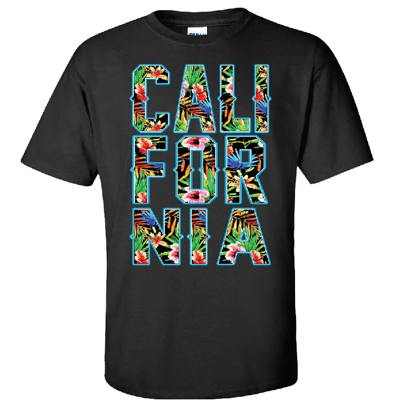 Tropical California Floral Print Asst Colors T-shirt/tee