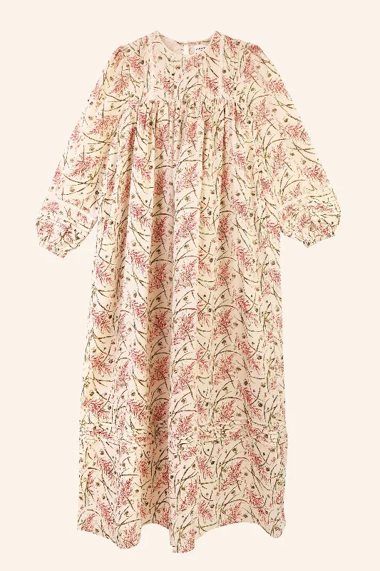 Nemesia Dress Wheat Floral