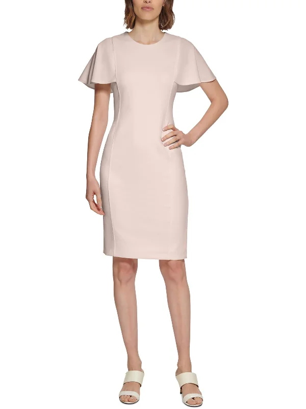 Womens Business Midi Sheath Dress