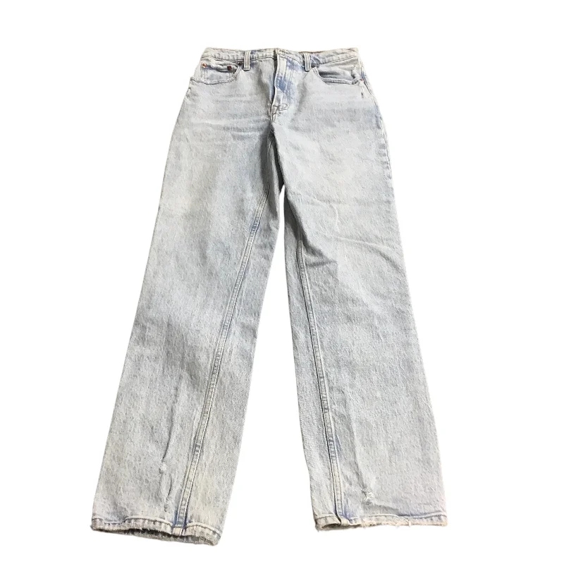 Jeans Straight By Abercrombie And Fitch In Blue Denim, Size: 4