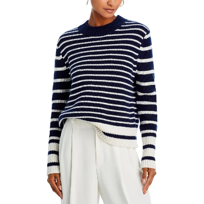 The Brandy Womens Crewneck Striped Pullover Sweater