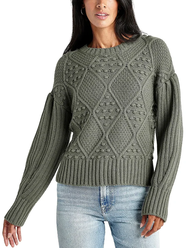 Womens Knit Mocked Neck Pullover Sweater